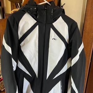 KJUS BLACK & WHITE SKI JACKET SIZE : US SMALL  EU 38